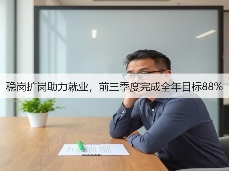 稳岗扩岗助力就业，前三季度完成全年目标8