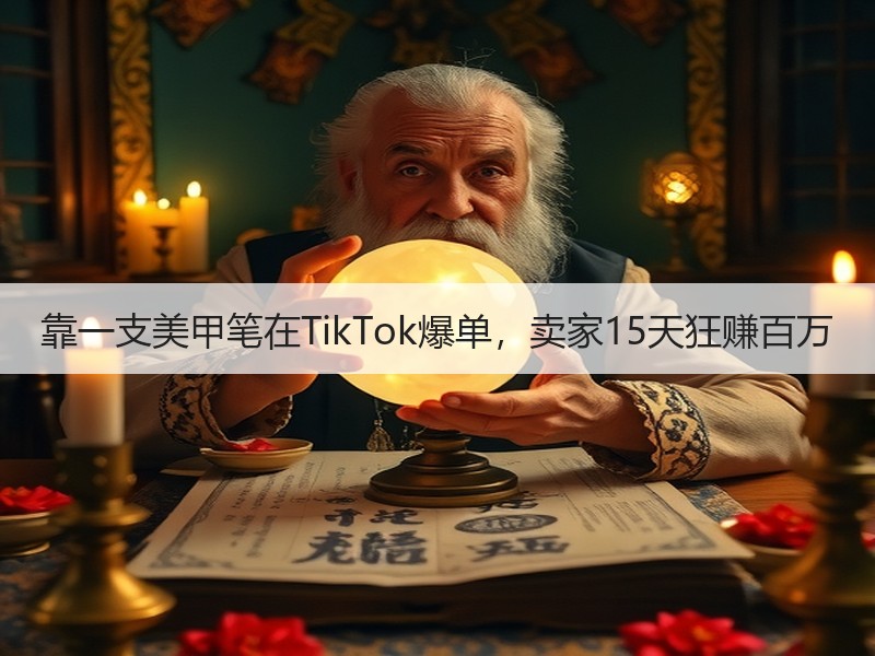 靠一支美甲笔在TikTok爆单，卖家15