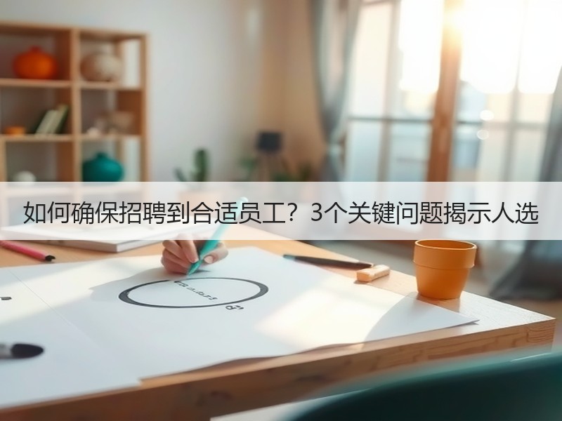 如何确保招聘到合适员工？3个关键问题揭示