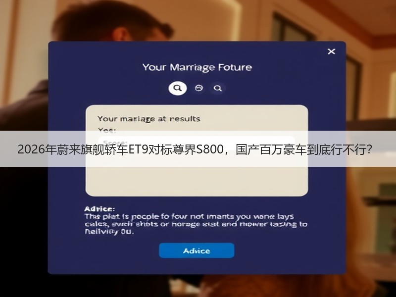 2026年蔚来旗舰轿车ET9对标尊界S8