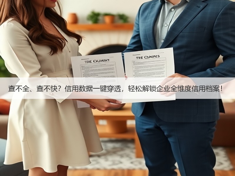 查不全、查不快？信用数据一键穿透，轻松解