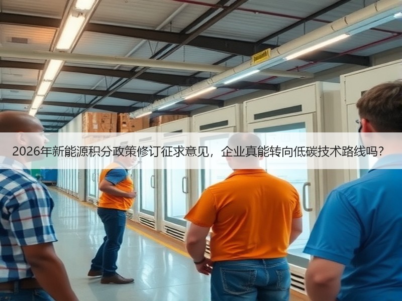 2026年新能源积分政策修订征求意见，企