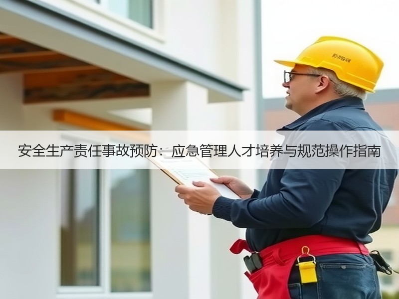 安全生产责任事故预防：应急管理人才培养与