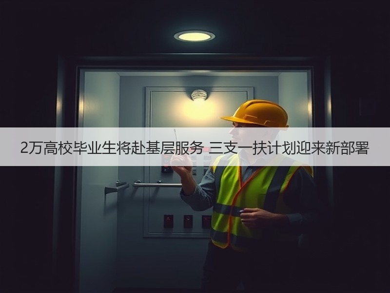 2万高校毕业生将赴基层服务 三支一扶计划