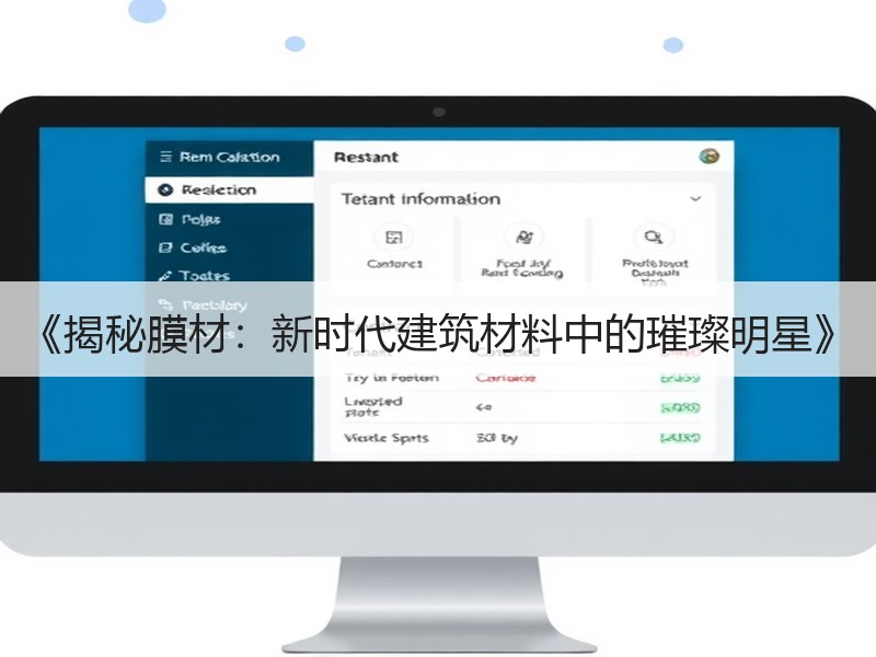 《揭秘膜材：新时代建筑材料中的璀璨明星》