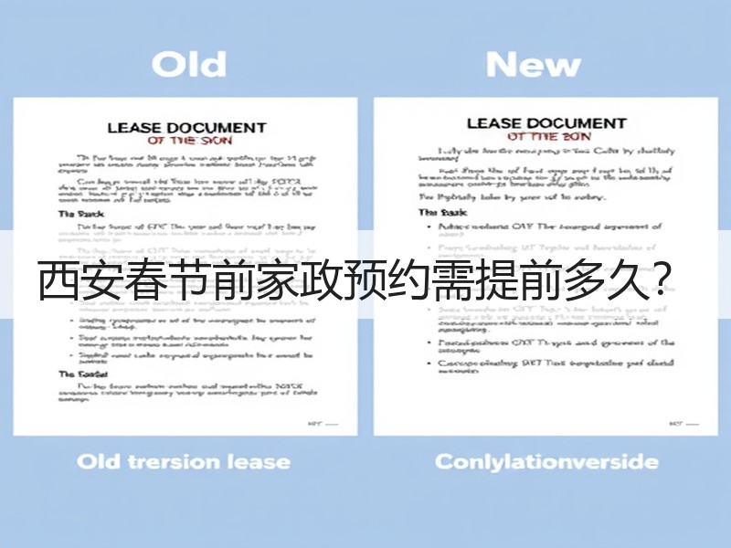 西安春节前家政预约需提前多久？
