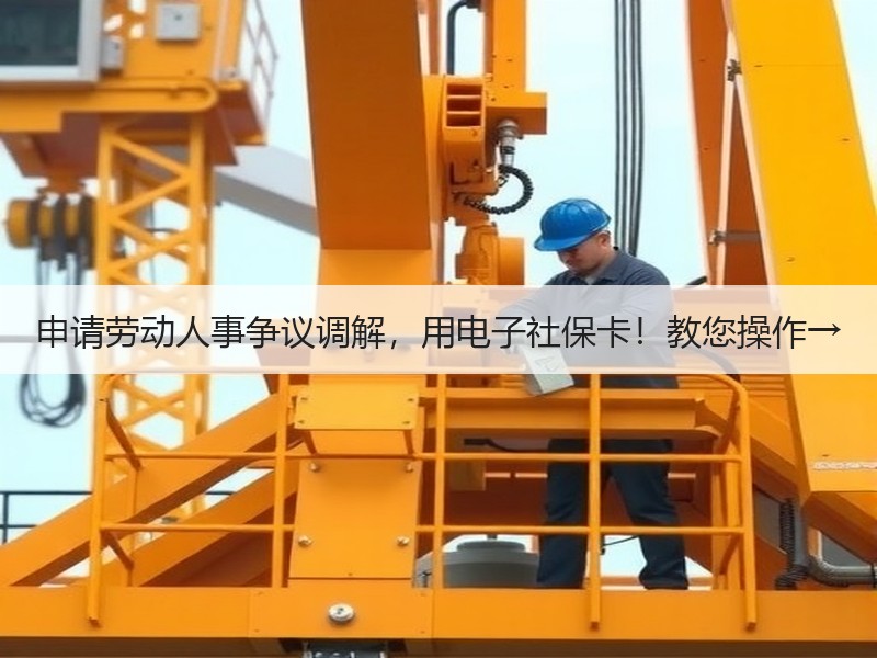 申请劳动人事争议调解，用电子社保卡！教您