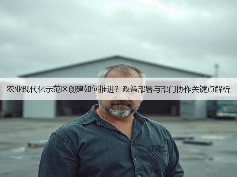 农业现代化示范区创建如何推进？政策部署与