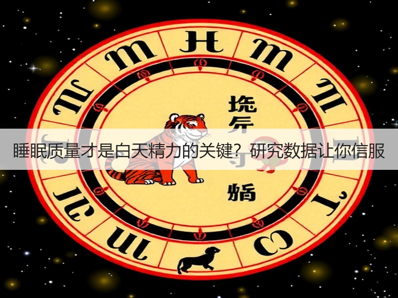 睡眠质量才是白天精力的关键？研究数据让你