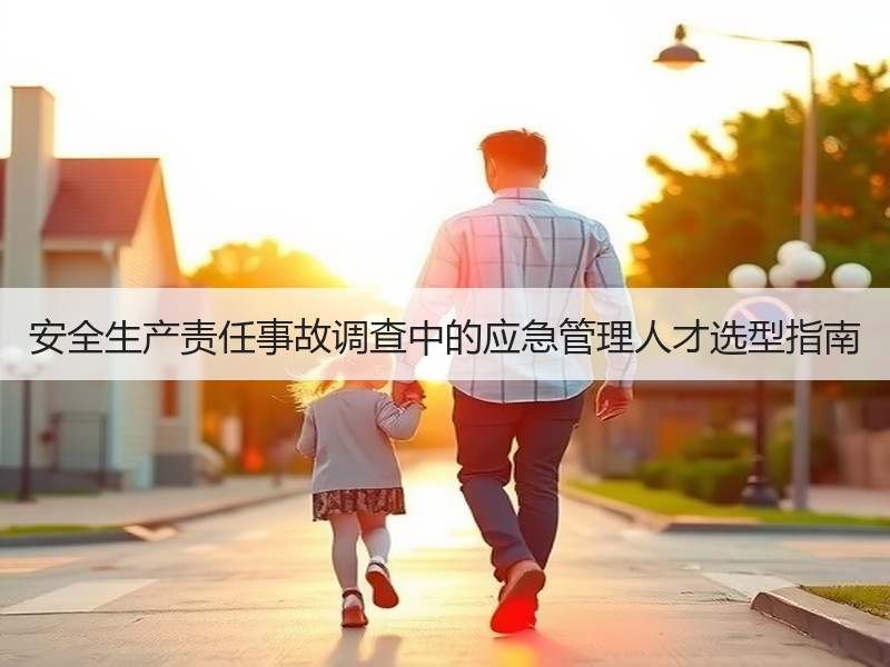 安全生产责任事故调查中的应急管理人才选型