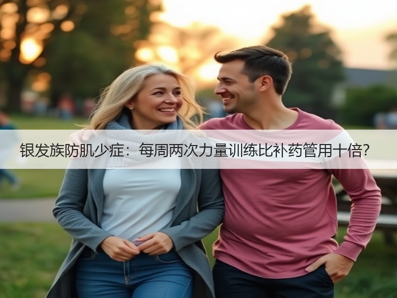 银发族防肌少症：每周两次力量训练比补药管