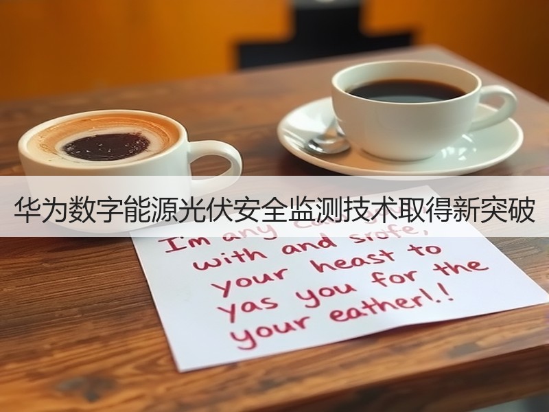 华为数字能源光伏安全监测技术取得新突破