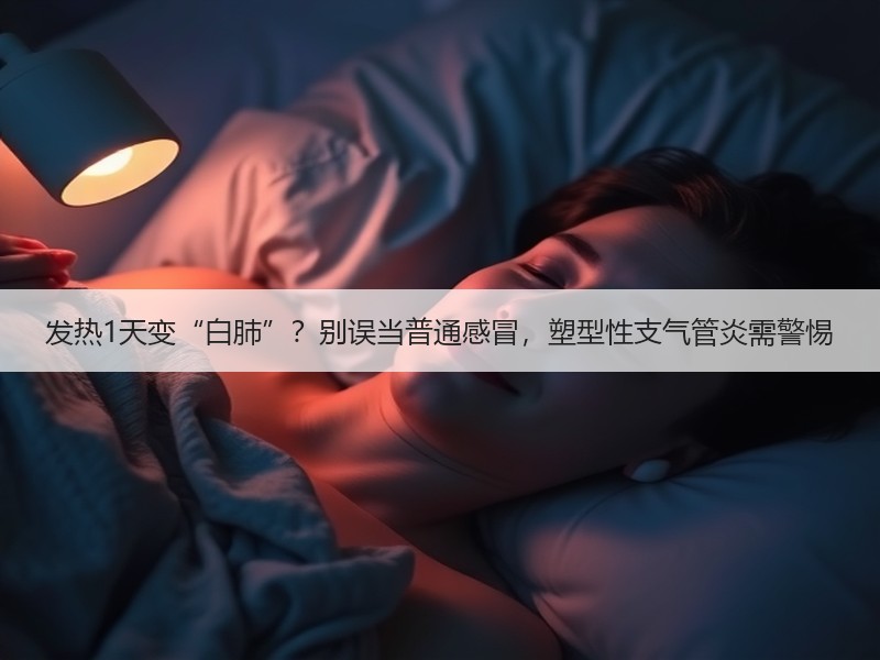 发热1天变“白肺”？别误当普通感冒，塑型