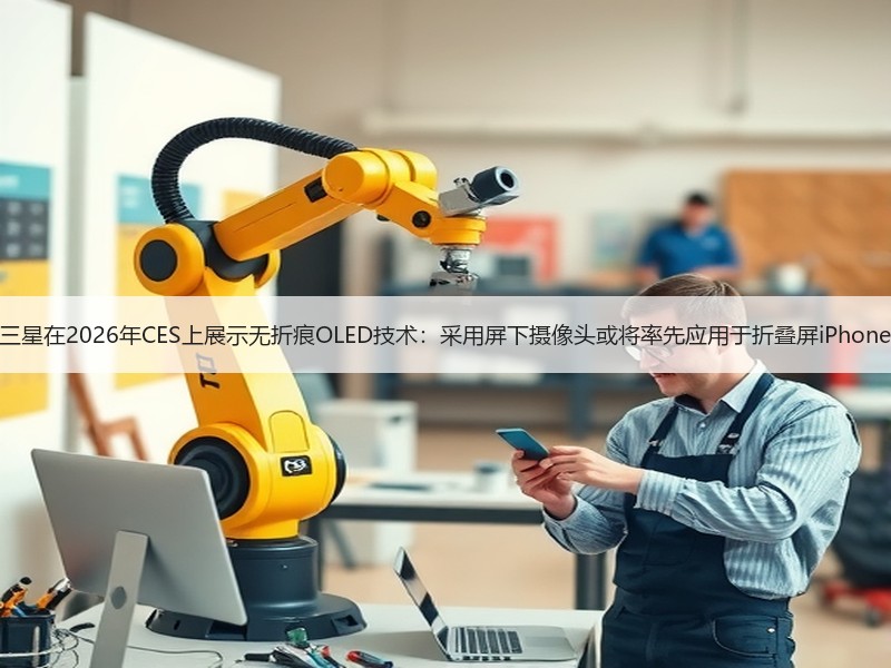 三星在2026年CES上展示无折痕OLE