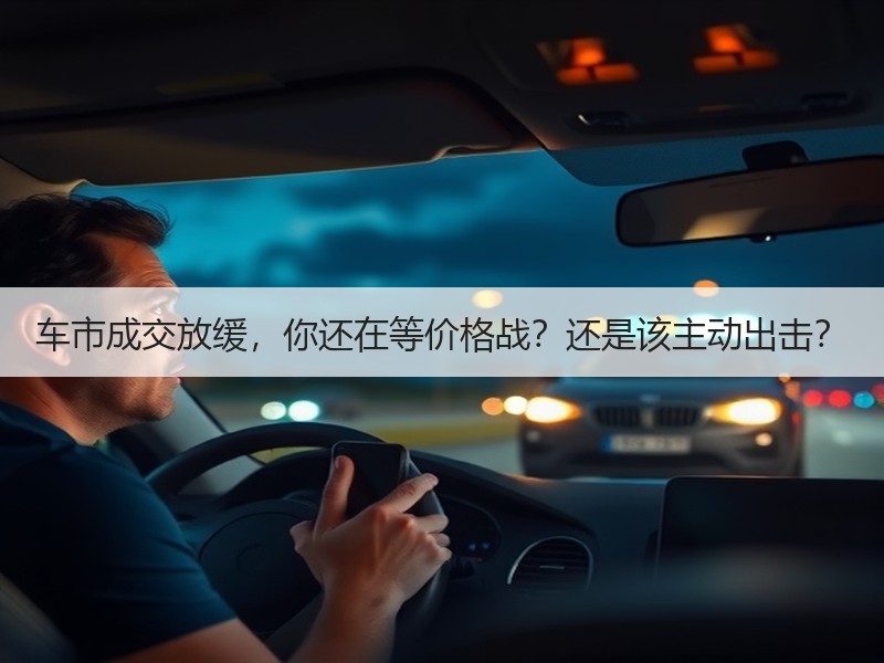 车市成交放缓，你还在等价格战？还是该主动