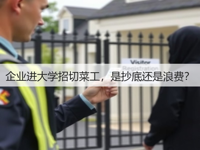 企业进大学招切菜工，是抄底还是浪费？