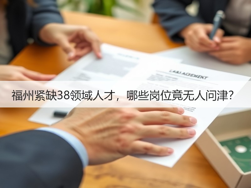 福州紧缺38领域人才，哪些岗位竟无人问津