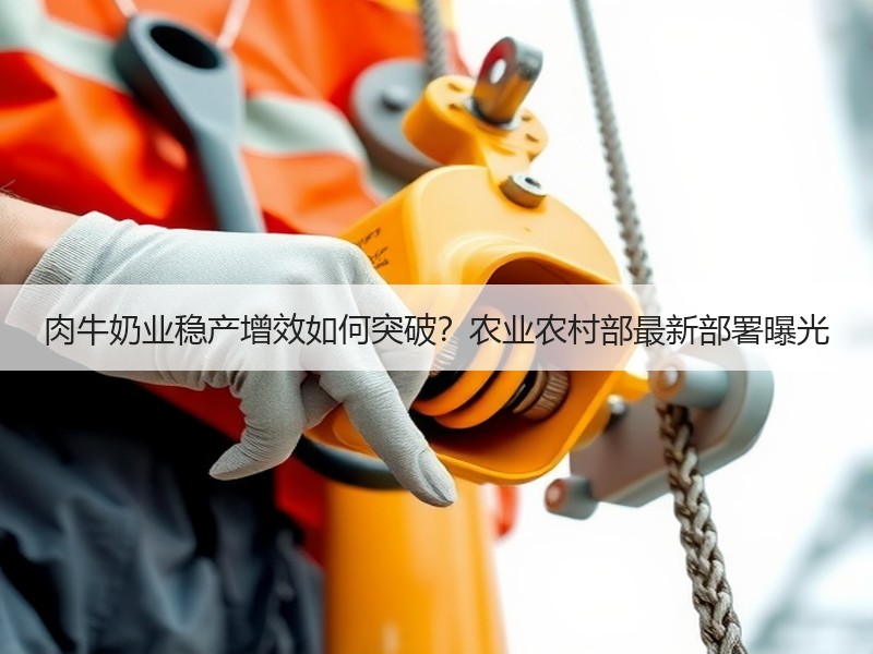 肉牛奶业稳产增效如何突破？农业农村部最新
