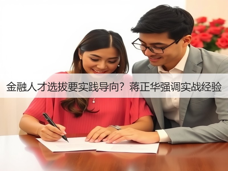 金融人才选拔要实践导向？蒋正华强调实战经