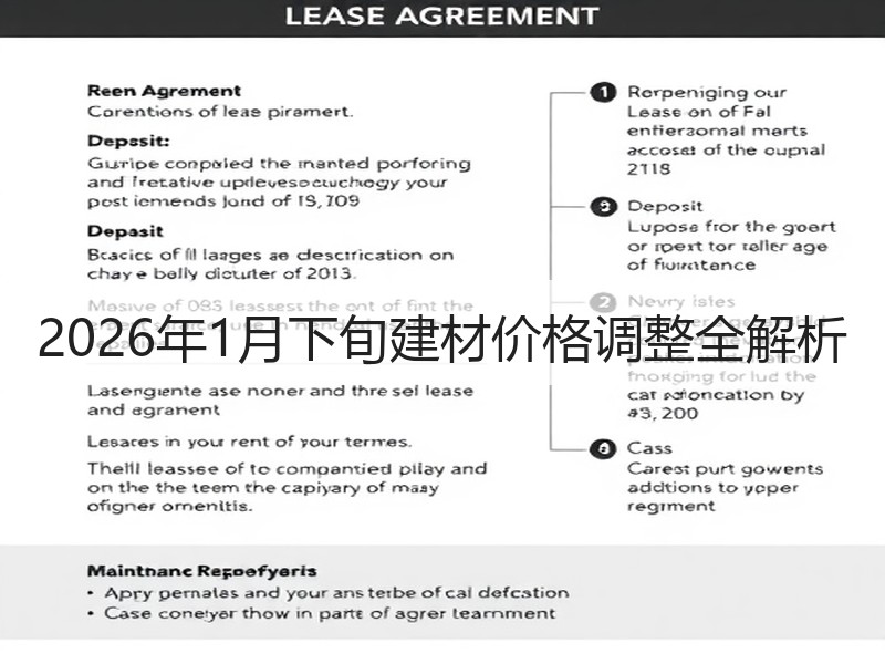 2026年1月下旬建材价格调整全解析