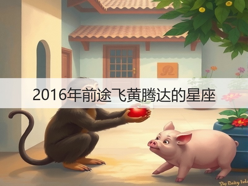 2016年前途飞黄腾达的星座