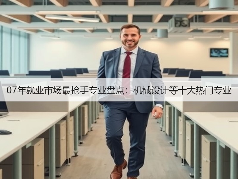 07年就业市场最抢手专业盘点：机械设计等