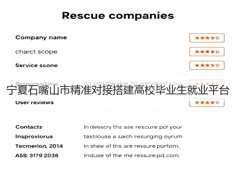 宁夏石嘴山市精准对接搭建高校毕业生就业平