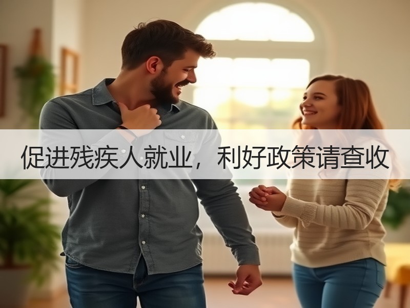 促进残疾人就业，利好政策请查收