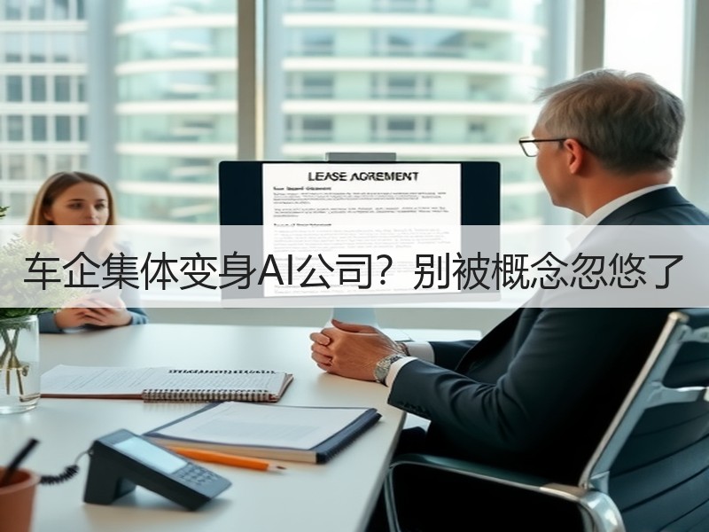 车企集体变身AI公司？别被概念忽悠了
