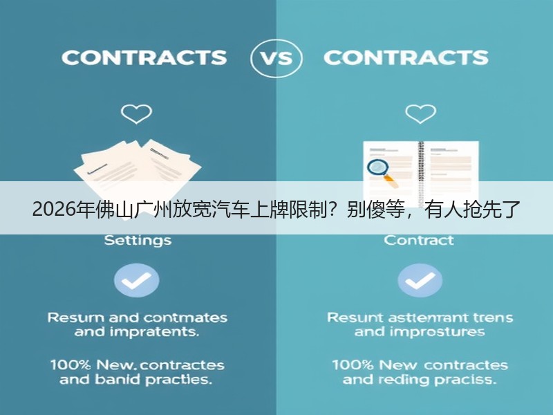 2026年佛山广州放宽汽车上牌限制？别傻