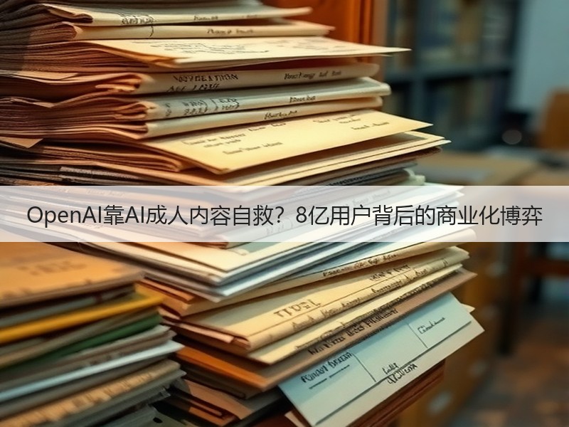 OpenAI靠AI成人内容自救？8亿用户