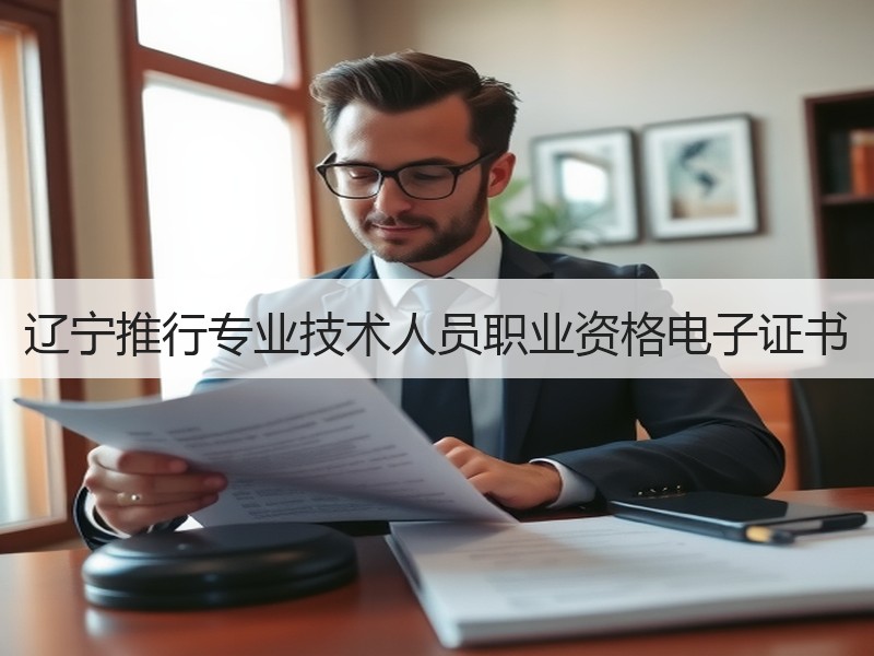 辽宁推行专业技术人员职业资格电子证书