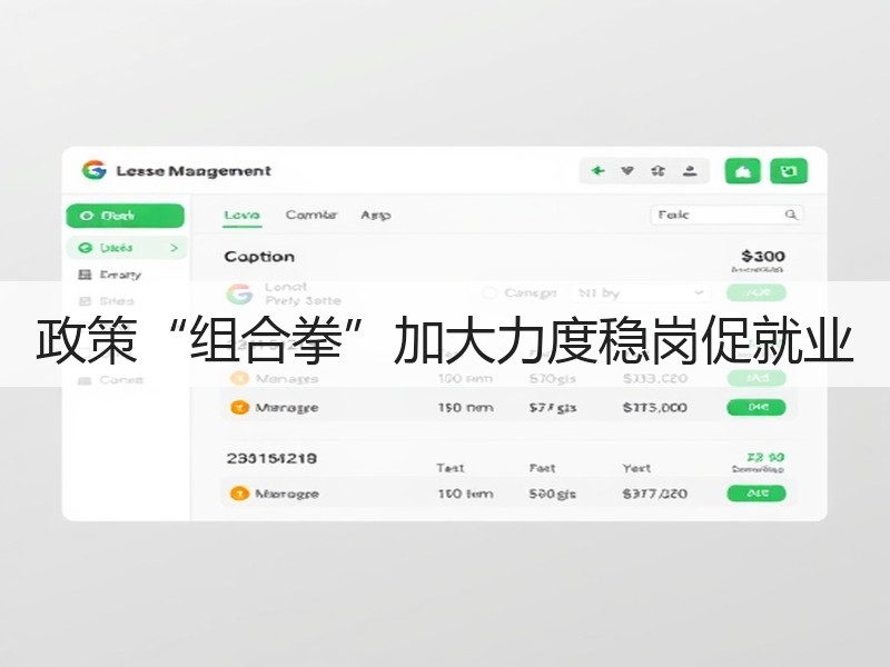 政策“组合拳”加大力度稳岗促就业