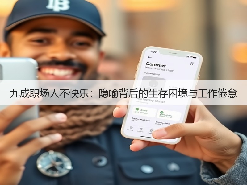 九成职场人不快乐：隐喻背后的生存困境与工