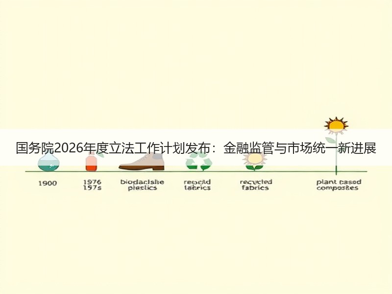 国务院2026年度立法工作计划发布：金融