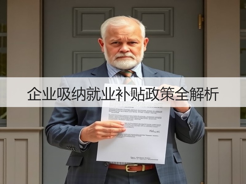 企业吸纳就业补贴政策全解析