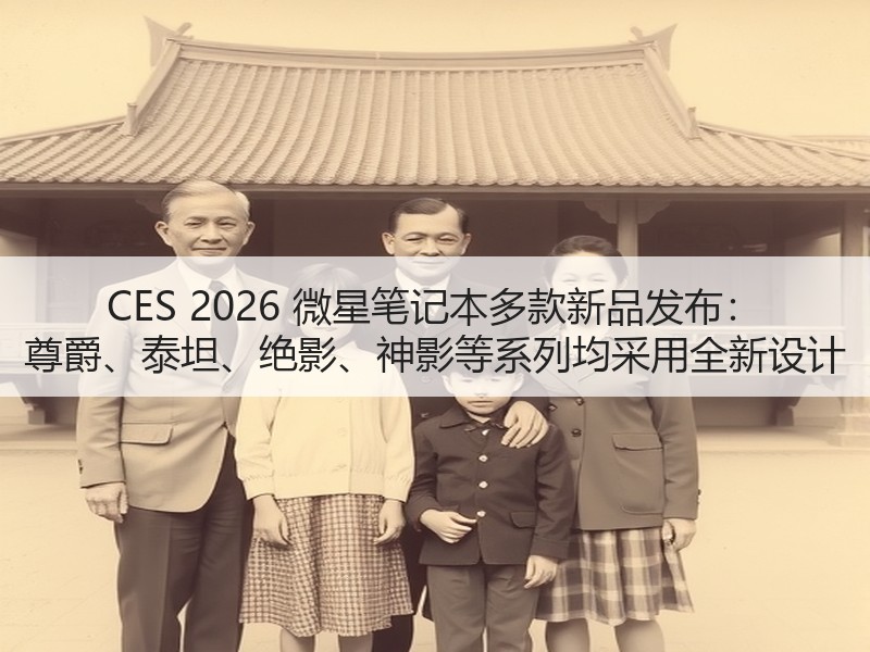 CES 2026 微星笔记本多款新品发布