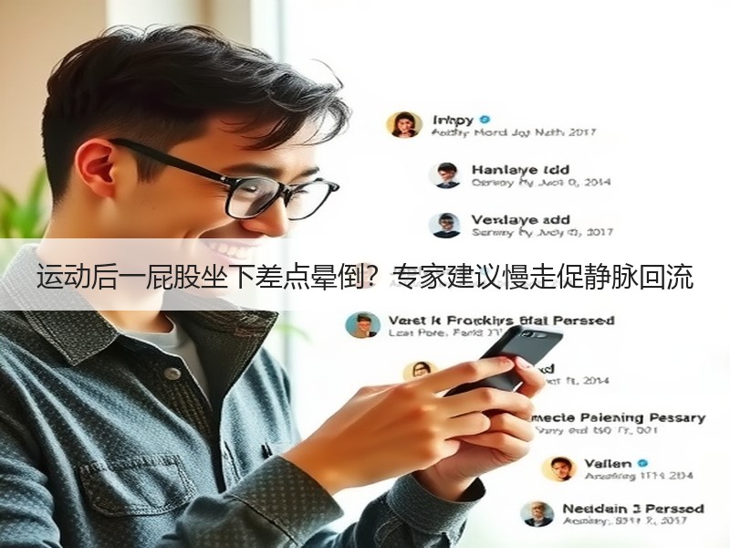 运动后一屁股坐下差点晕倒？专家建议慢走促