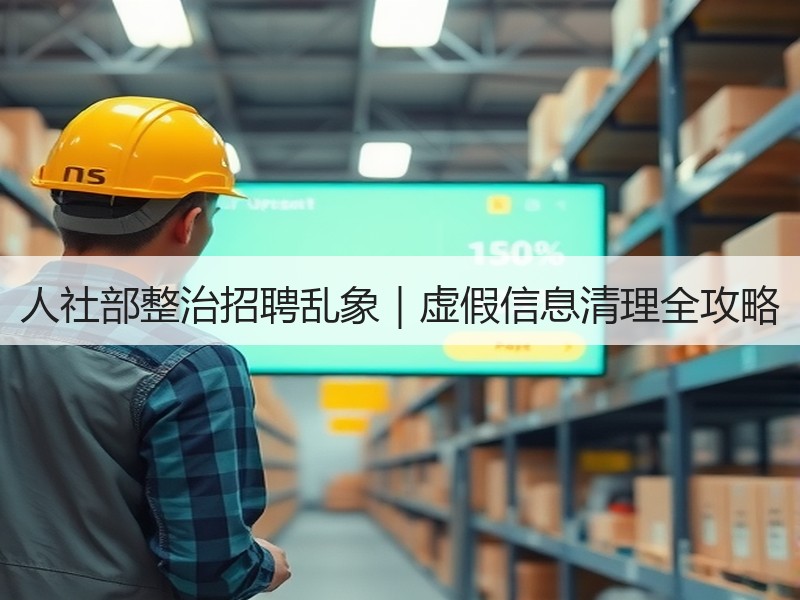 人社部整治招聘乱象｜虚假信息清理全攻略