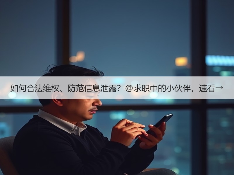 如何合法维权、防范信息泄露？@求职中的小