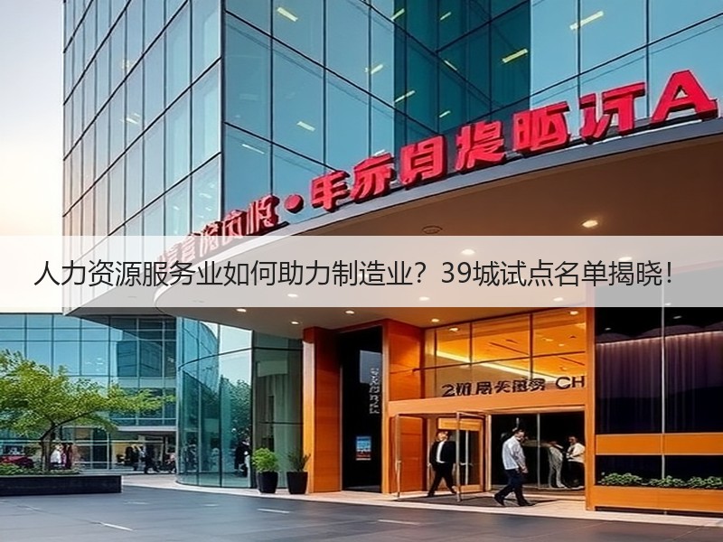 人力资源服务业如何助力制造业？39城试点