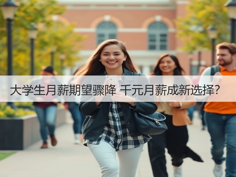 大学生月薪期望骤降 千元月薪成新选择？