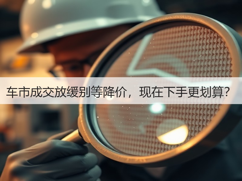 车市成交放缓别等降价，现在下手更划算？