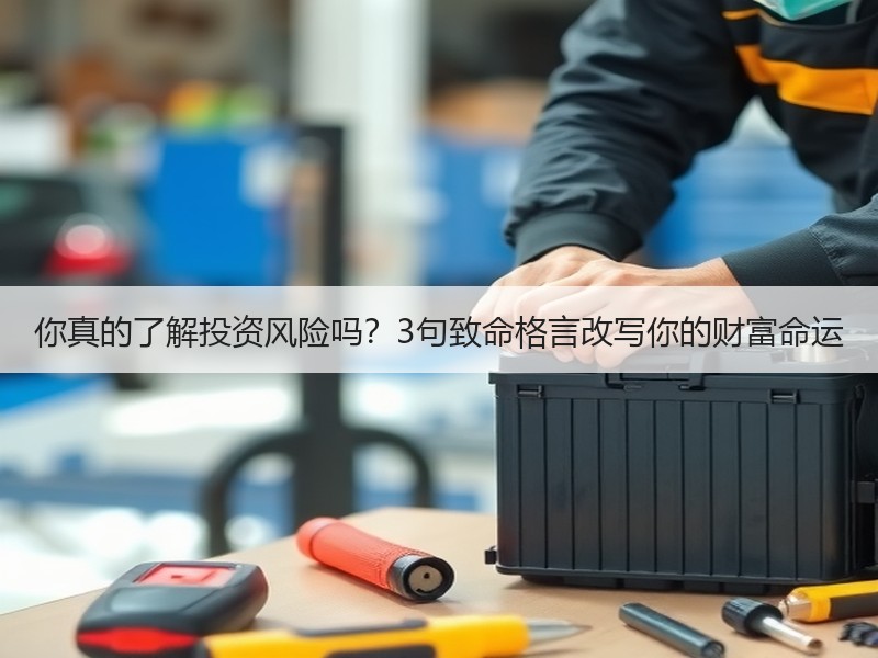 你真的了解投资风险吗？3句致命格言改写你
