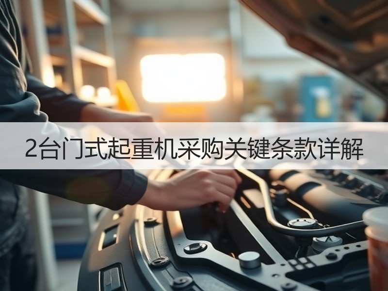 2台门式起重机采购关键条款详解