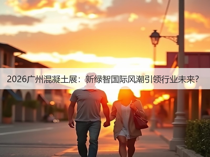 2026广州混凝土展：新绿智国际风潮引领