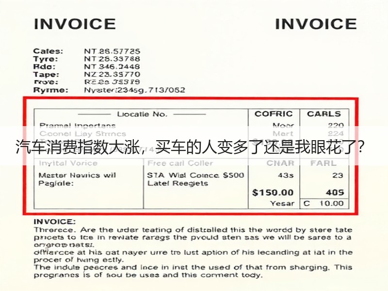 汽车消费指数大涨，买车的人变多了还是我眼