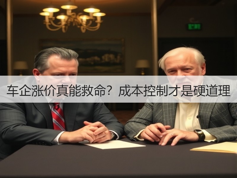 车企涨价真能救命？成本控制才是硬道理